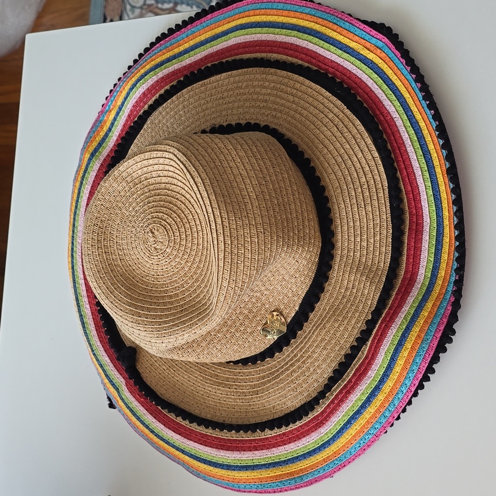 Betsy Johnson sunhat, multi-color, OSFA